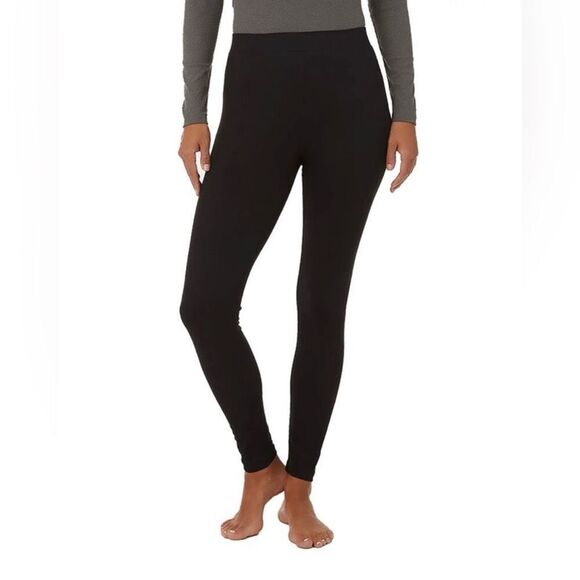 32 Degrees Ribbed Leggings Black Medium NEW Minimalist Comfy Athleisure - Picture 1 of 12
